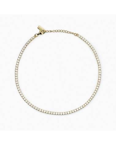 Tobillera de Plata Bañada en Oro con Pavé de Zirconitas Mabina | Joyería Onix Lugo