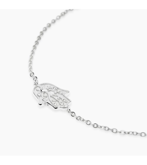 Pulsera Tennis de Plata Mano de Fátima con Zirconitas Mabina | Joyería Onix Lugo