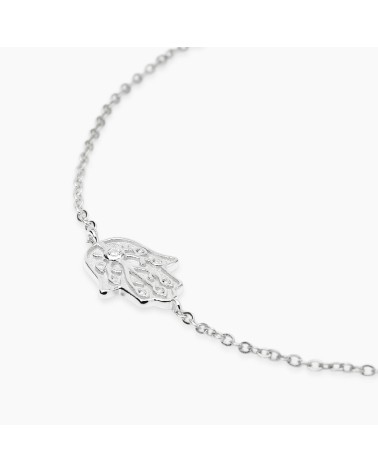 Pulsera Tennis de Plata Mano de Fátima con Zirconitas Mabina | Joyería Onix Lugo