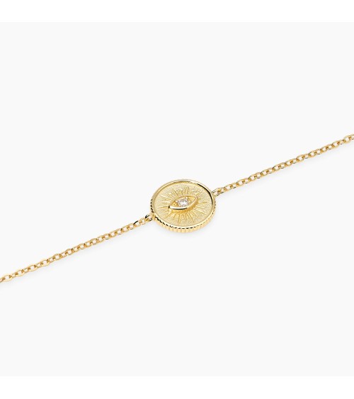 Pulsera Tennis de Plata Bañada en Oro con Ojo de la Suerte Mabina | Joyería Onix Lugo