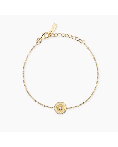 Pulsera Tennis de Plata Bañada en Oro con Ojo de la Suerte Mabina | Joyería Onix Lugo