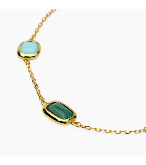 Pulsera Tennis de Plata Bañada en Oro con Piedras Multicolor Mabina | Joyería Onix Lugo
