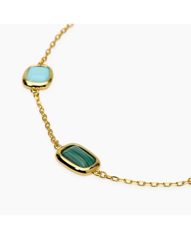 Pulsera Tennis de Plata Bañada en Oro con Piedras Multicolor Mabina | Joyería Onix Lugo