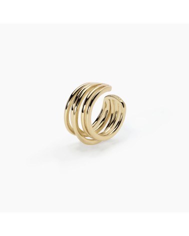 Pendiente Ear Cuff de Plata Dorada Triple Aro con Zirconitas Mabina | Joyería Onix Lugo