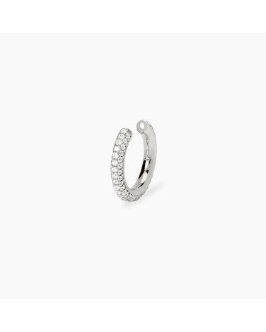 Pendiente Ear Cuff de Plata Mini Aro con Zirconitas Blancas Mabina | Joyería Onix Lugo