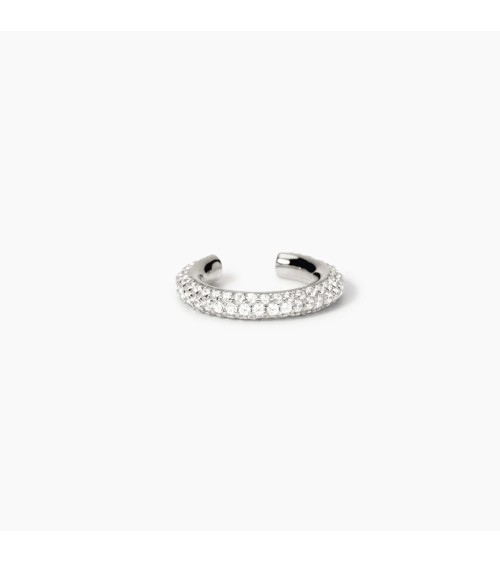 Pendiente Ear Cuff de Plata Mini Aro con Zirconitas Blancas Mabina | Joyería Onix Lugo