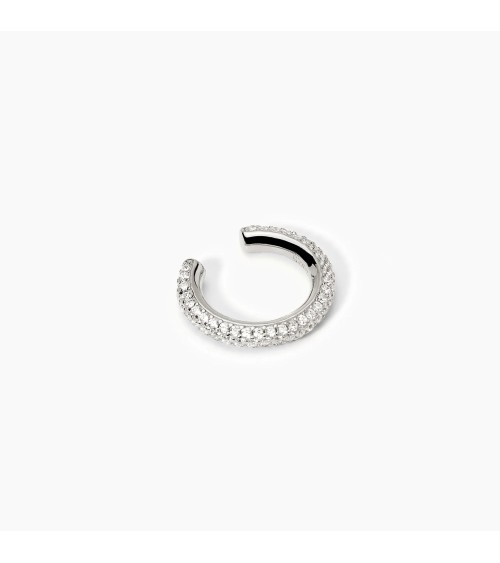 Pendiente Ear Cuff de Plata Mini Aro con Zirconitas Blancas Mabina | Joyería Onix Lugo