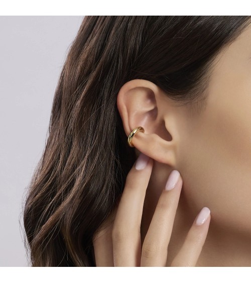 Pendiente Ear Cuff de Plata Dorada Mini Aro con Zirconitas Mabina | Joyería Onix Lugo