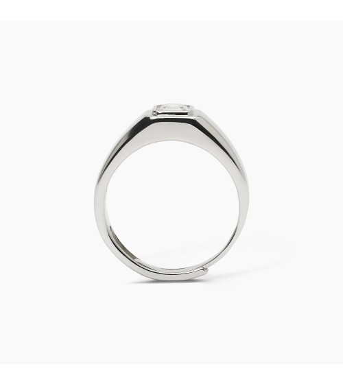Anillo Solitario de Plata con Zirconita Brillante Mabina | Joyería Onix Lugo