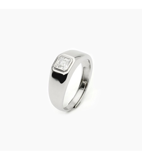 Anillo Solitario de Plata con Zirconita Brillante Mabina | Joyería Onix Lugo