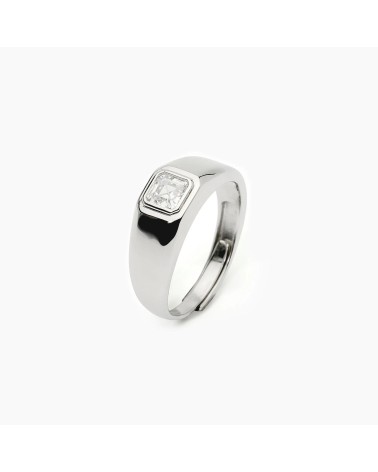 Anillo Solitario de Plata con Zirconita Brillante Mabina | Joyería Onix Lugo