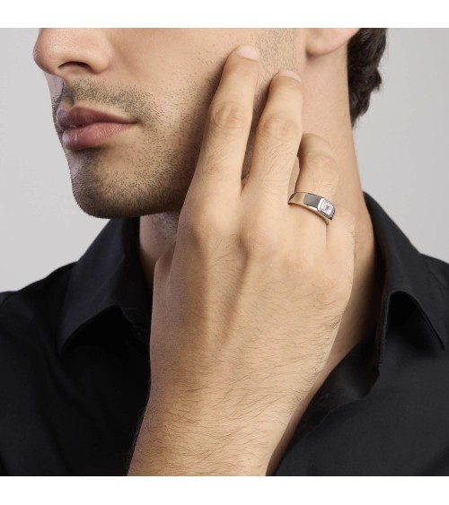 Anillo Solitario de Plata con Zirconita Brillante Mabina | Joyería Onix Lugo