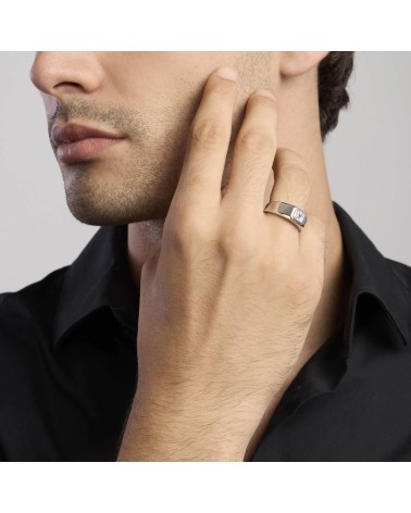 Anillo Solitario de Plata con Zirconita Brillante Mabina | Joyería Onix Lugo