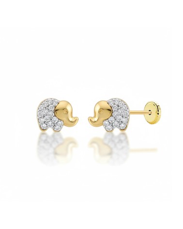 Pendientes de Oro elefante
