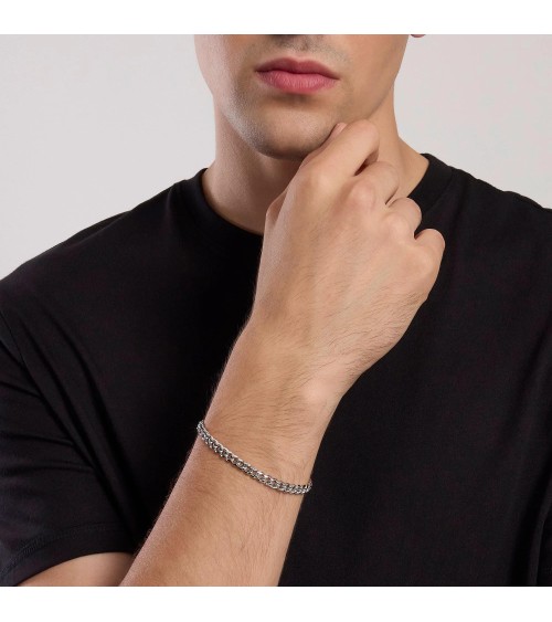 Pulsera de Plata para Hombre con Cadena Diamantada Mabina | Joyería Onix Lugo