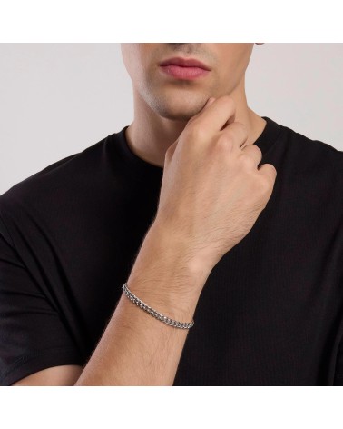 Pulsera de Plata para Hombre con Cadena Diamantada Mabina | Joyería Onix Lugo