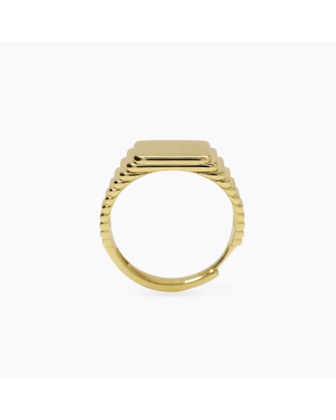Anillo de Sello Chevalier de Plata Bañado en Oro Mabina | Joyería Onix Lugo