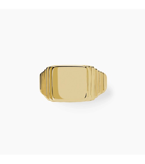 Anillo de Sello Chevalier de Plata Bañado en Oro Mabina | Joyería Onix Lugo