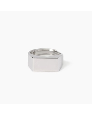 Anillo de Sello Cuadrado Chevalier de Plata Lisa Pulida Mabina | Joyería Onix Lugo