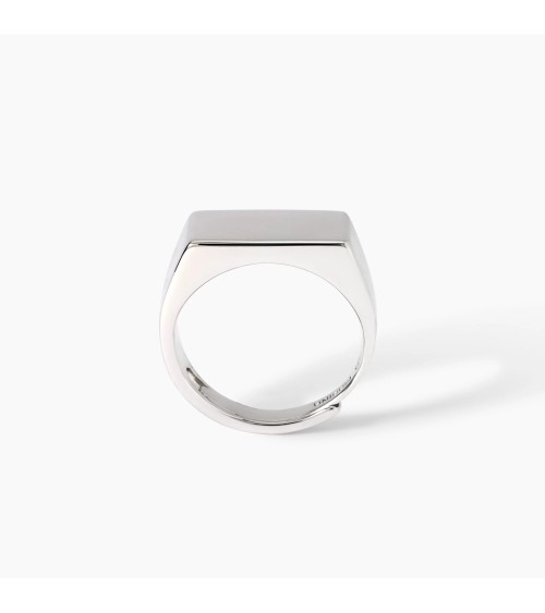 Anillo de Sello Cuadrado Chevalier de Plata Lisa Pulida Mabina | Joyería Onix Lugo