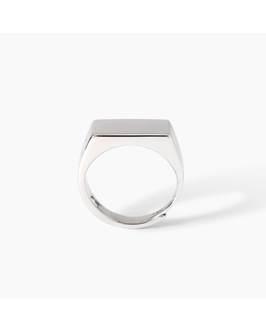 Anillo de Sello Cuadrado Chevalier de Plata Lisa Pulida Mabina | Joyería Onix Lugo