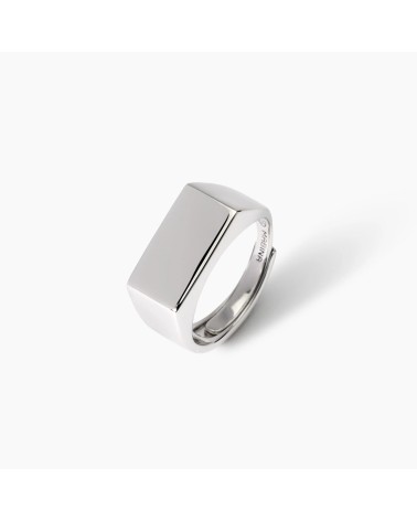 Anillo de Sello Cuadrado Chevalier de Plata Lisa Pulida Mabina | Joyería Onix Lugo