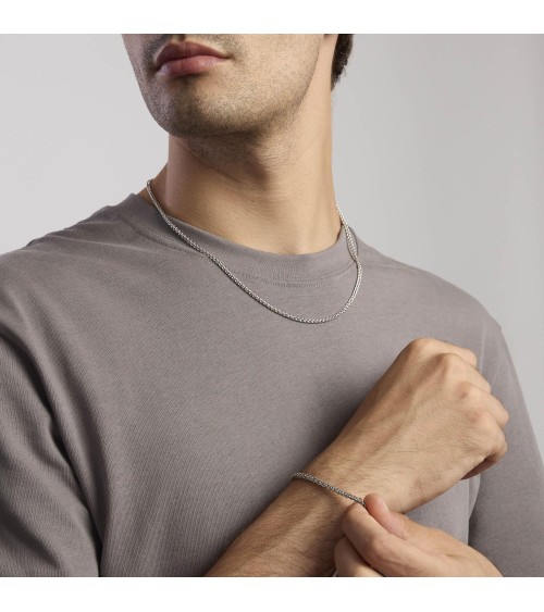 Cadena de Plata para Hombre con Malla Espiga Mabina Every Day | Joyería Onix Lugo