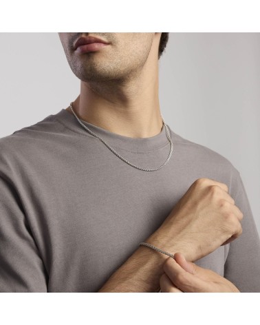 Cadena de Plata para Hombre con Malla Espiga Mabina Every Day | Joyería Onix Lugo