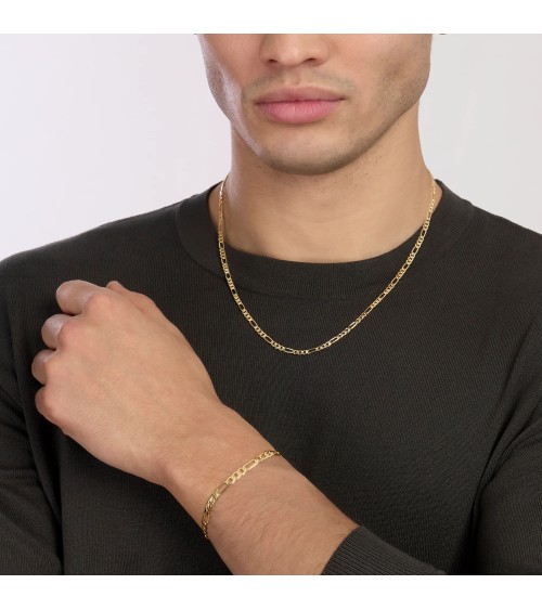 Pulsera Plata Oro Hombre Cadena Figaro Mabina Millennium | Joyería Onix Lugo