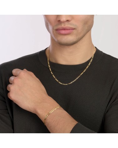 Pulsera Plata Oro Hombre Cadena Figaro Mabina Millennium | Joyería Onix Lugo