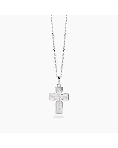 Collar de Plata para Hombre con Crucifijo Cristiano Ortodoxo CREDO Mabina | Joyería Onix Lugo