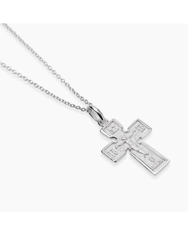 Collar de Plata para Hombre con Crucifijo Cristiano Ortodoxo CREDO Mabina | Joyería Onix Lugo