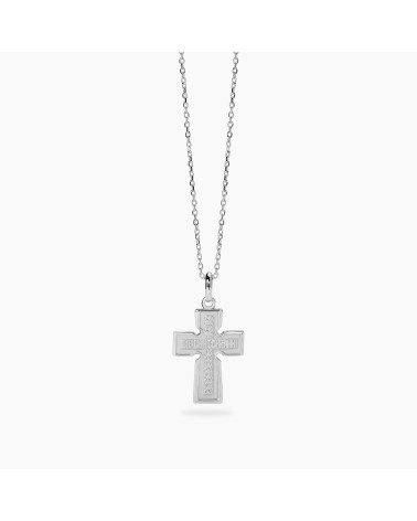 Collar de Plata para Hombre con Crucifijo Cristiano Ortodoxo CREDO Mabina | Joyería Onix Lugo