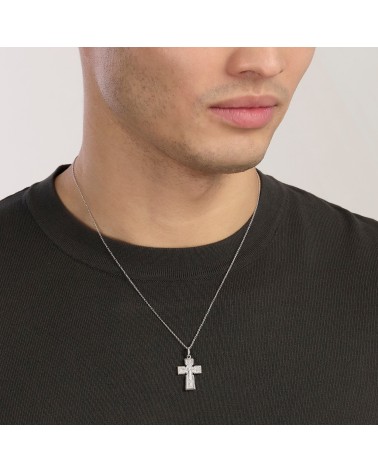 Collar de Plata para Hombre con Crucifijo Cristiano Ortodoxo CREDO Mabina | Joyería Onix Lugo