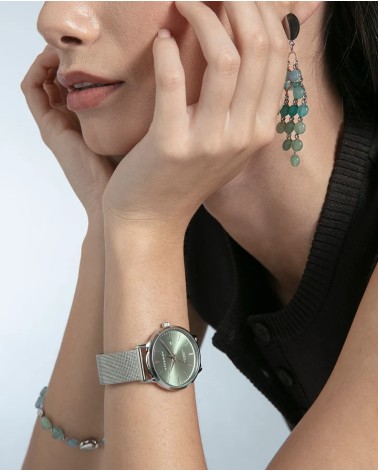Reloj Viceroy de Mujer Esfera Verde y Malla Milanesa 401344-67 | Joyería Onix Lugo