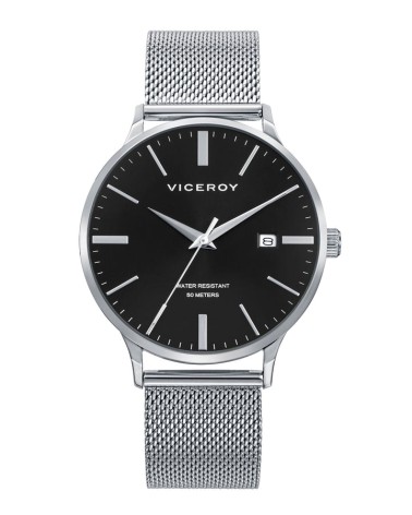 Reloj Viceroy de Hombre Esfera Negra y Malla Milanesa 401497-57 | Joyería Onix Lugo