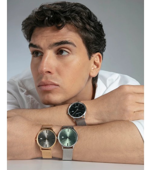 Reloj Viceroy de Hombre Esfera Negra y Malla Milanesa 401497-57 | Joyería Onix Lugo