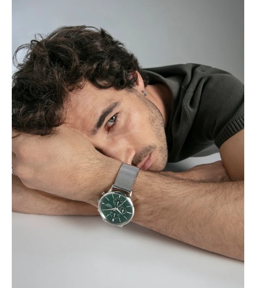Reloj Viceroy de Hombre Cronógrafo Esfera Verde Malla Milanesa 401499-67 | Joyería Onix Lugo