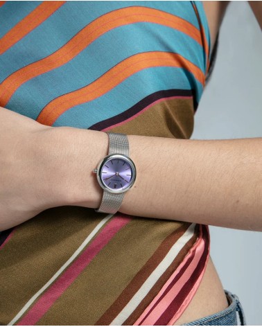 Reloj Viceroy de Mujer Esfera Morada y Malla Milanesa Kiss 401346-97 | Joyería Onix Lugo