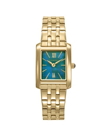 Reloj Viceroy de Mujer Dorado Rectangular Esfera Madreperla Verde Chic 41164-63 | Joyería Onix Lugo