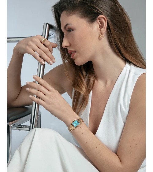 Reloj Viceroy de Mujer Dorado Rectangular Esfera Madreperla Verde Chic 41164-63 | Joyería Onix Lugo