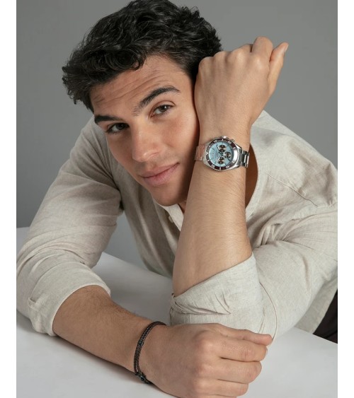 Reloj Viceroy de Hombre Cronógrafo Bisel Cerámico Marrón Esfera Azul Heat 41179-37 | Joyería Onix Lugo