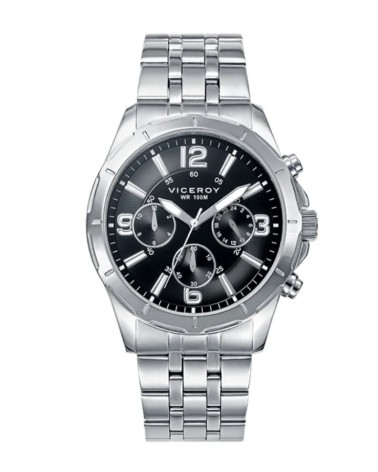 Reloj Viceroy de Hombre Multifunción Acero Esfera Negra Heat 40521-55 | Joyería Onix Lugo