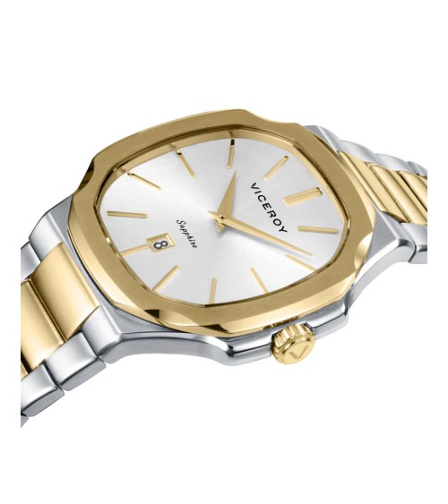 Reloj Viceroy de Hombre Bicolor Acero e IP Dorado Cristal Zafiro 45111-87 | Joyería Onix Lugo