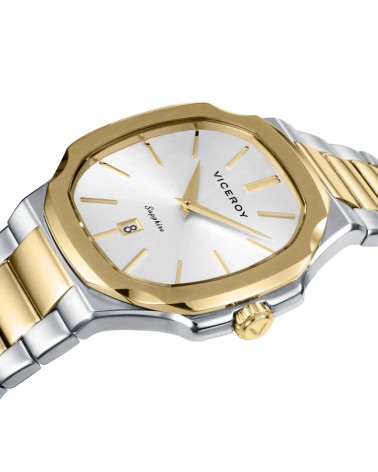 Reloj Viceroy de Hombre Bicolor Acero e IP Dorado Cristal Zafiro 45111-87 | Joyería Onix Lugo