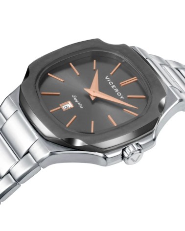 Reloj Viceroy de Mujer Bisel IP Gris y Detalles Oro Rosa Laura Escanes 45110-17 | Joyería Onix Lugo