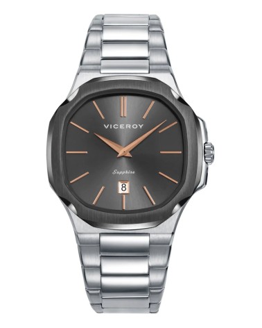 Reloj Viceroy de Hombre Bisel IP Gris y Cristal Zafiro 45111-17 | Joyería Onix Lugo