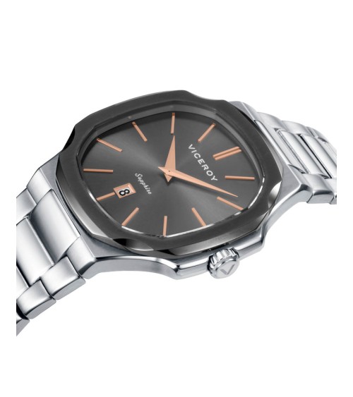 Reloj Viceroy de Hombre Bisel IP Gris y Cristal Zafiro 45111-17 | Joyería Onix Lugo