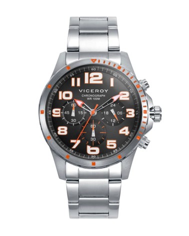 Reloj Viceroy de Hombre Heat Cronógrafo Acero y Naranja 401373-14 | Joyería Onix Lugo