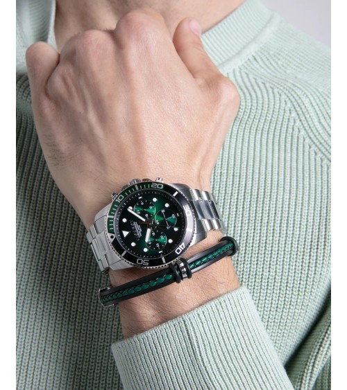 Reloj Viceroy de Hombre Heat Cronógrafo Bisel Bicolor Verde y Negro 42453-77 | Joyería Onix Lugo